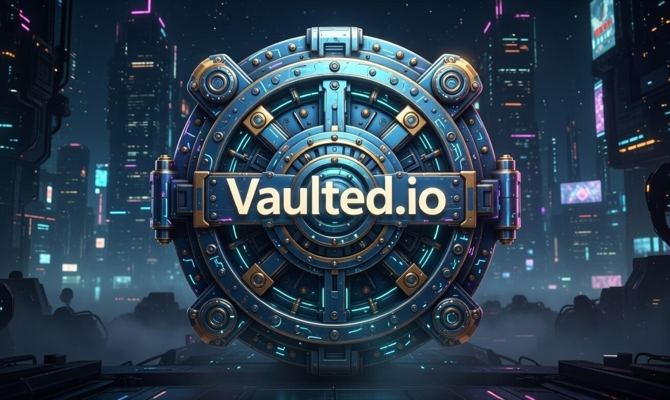 Man Standing in Front of Giant Vault Door - Opportunity, Security, and Future Potential, 3D Render