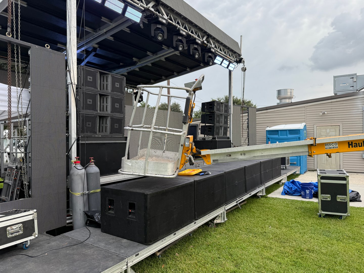 Complete AV equipment and lighting setup