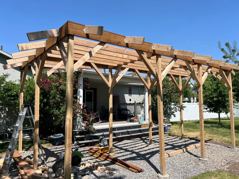 Wall framing for home addition in Cache Valley