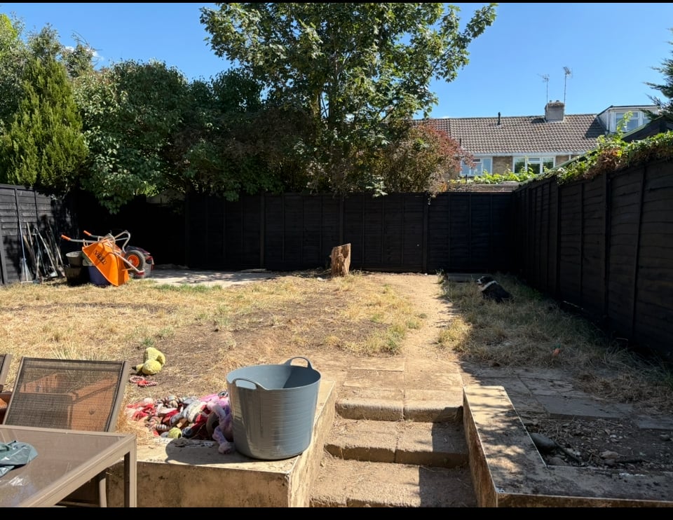 Professional garden work completed despite difficult access challenges
