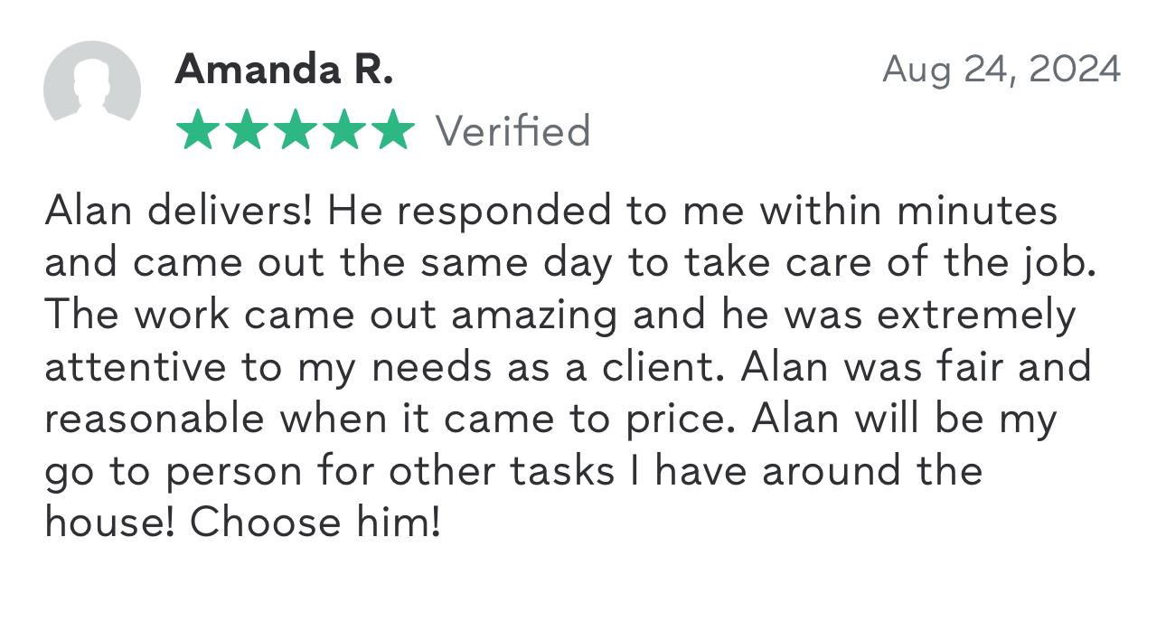 Client testimonial review