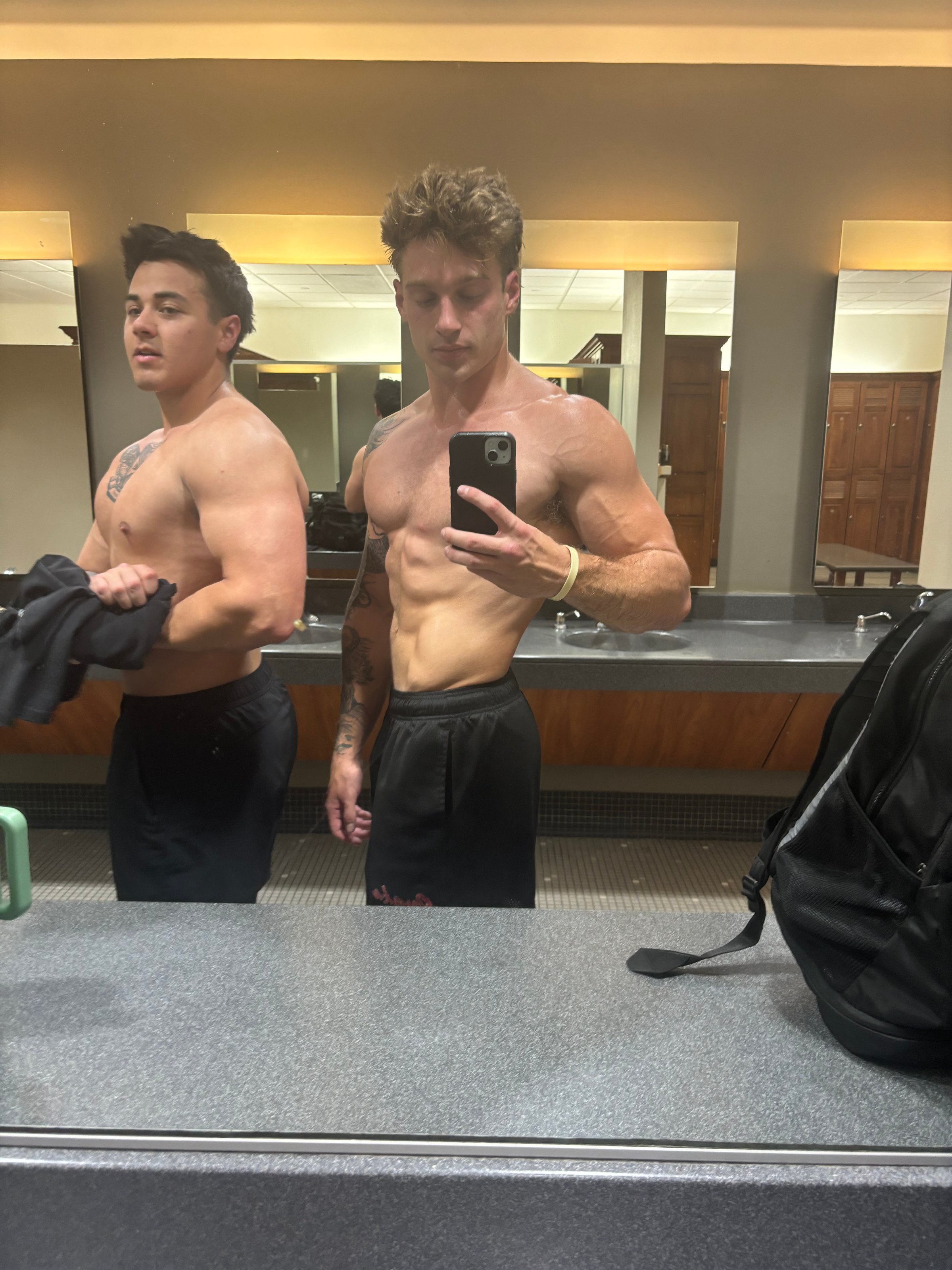 Strength training at Frank Father Fit gym