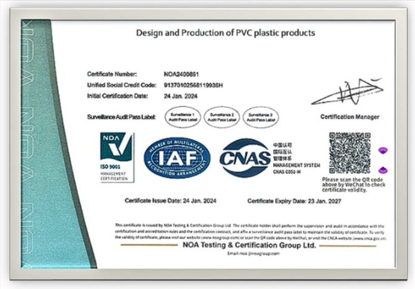 Certificado de Calidad - Ensambles y Techos de México