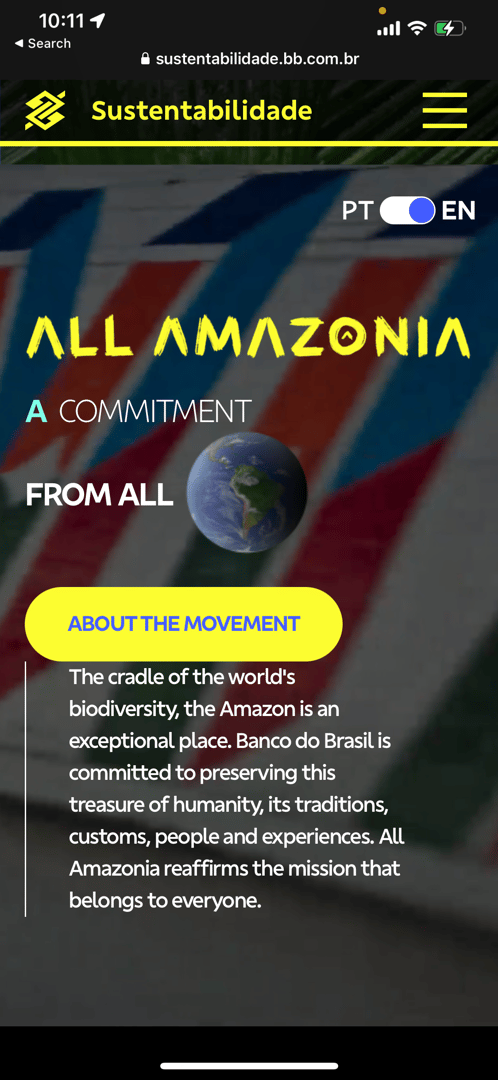 Banco do Brasil Sustentabilidade campaign