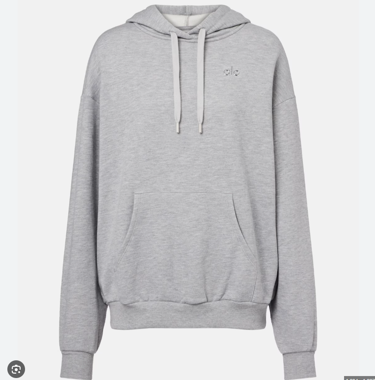 ALO Hoodie gris premium diseño minimalista