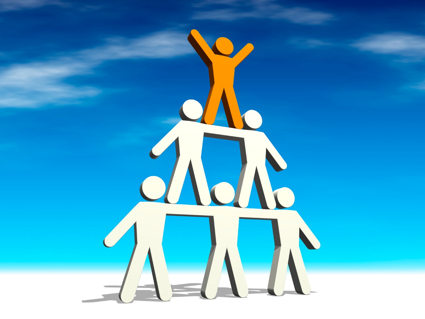 Symbolic image on the topic of being successful together
