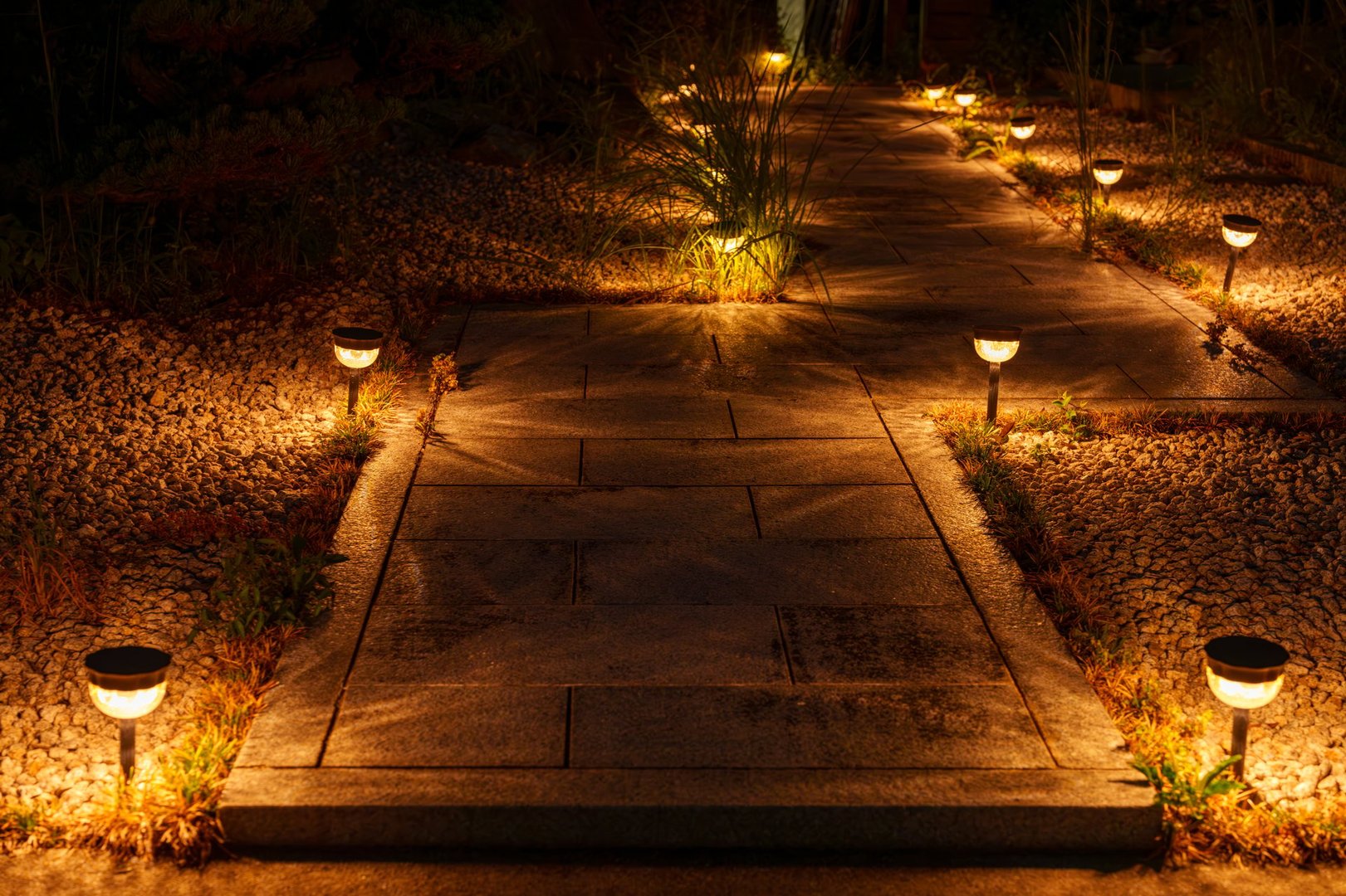 Park and street light at night Material