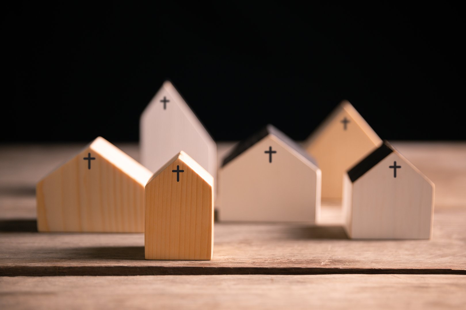 Church with its cross symbolizing Jesus Christ, stands as holy building where community gathers in faith and belief to worship God. church, cross, jesus christ, belief, community, estate, faith, god.