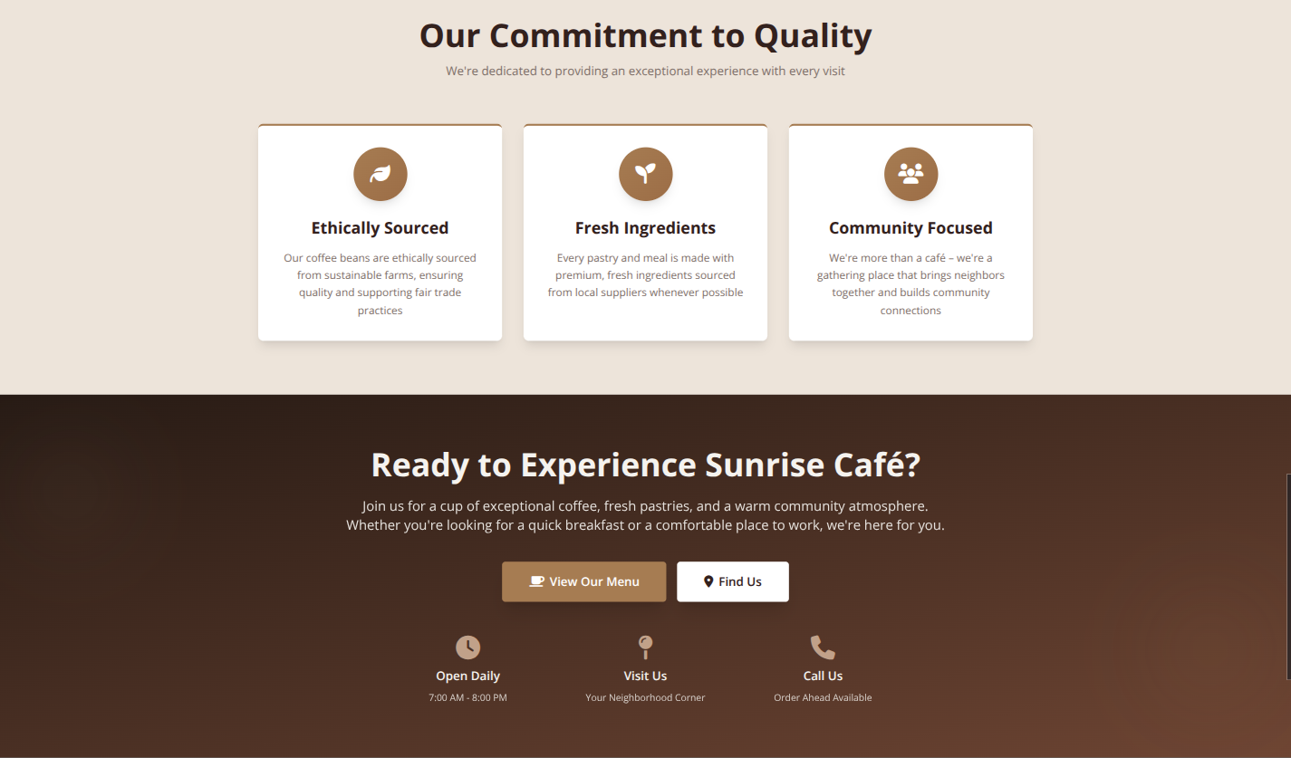 Sunrise Cafe Demo Screenshot 3