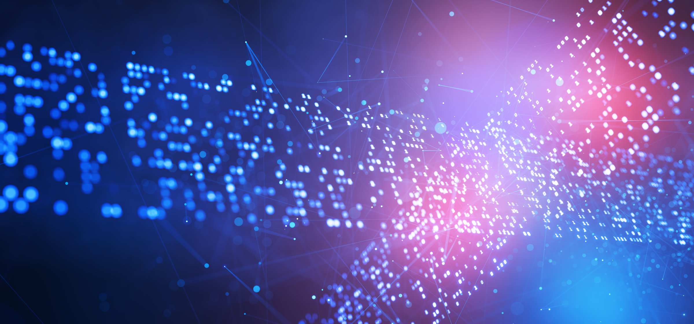 Data background. Wide banner. Big data. Artificial Intelligence. Artificial Intelligence. Network structure background. Blockchain technology. Machine learning.3d render.