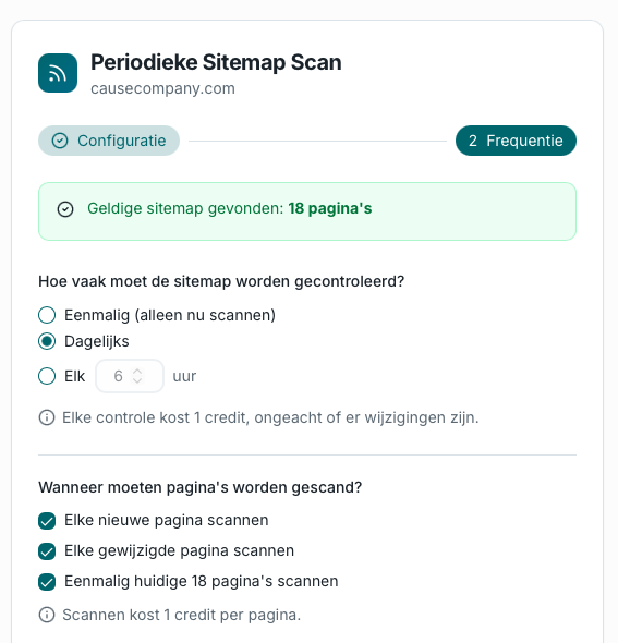 TextChecker.nl automatische detectie interface screenshot
