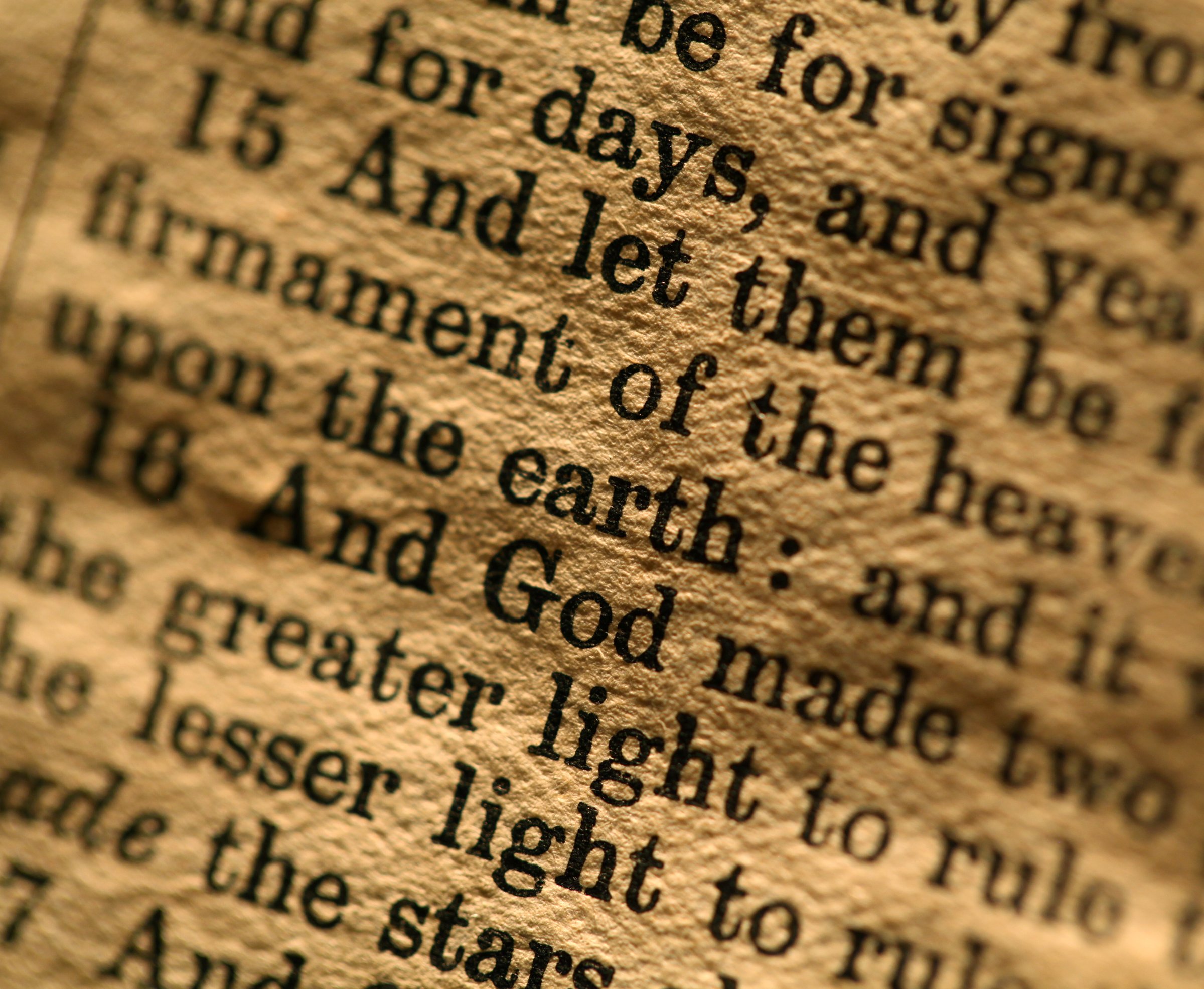 Close up of a antique Holy Bible