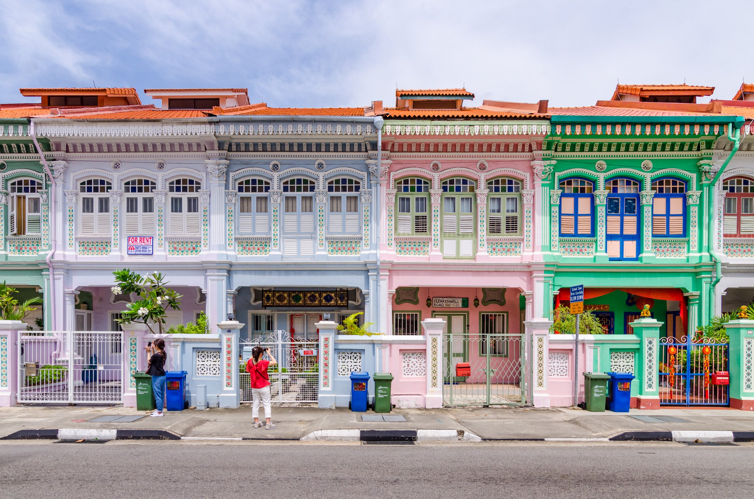 Joo Chiat, Singapore- February 2, 2017: Colorful \