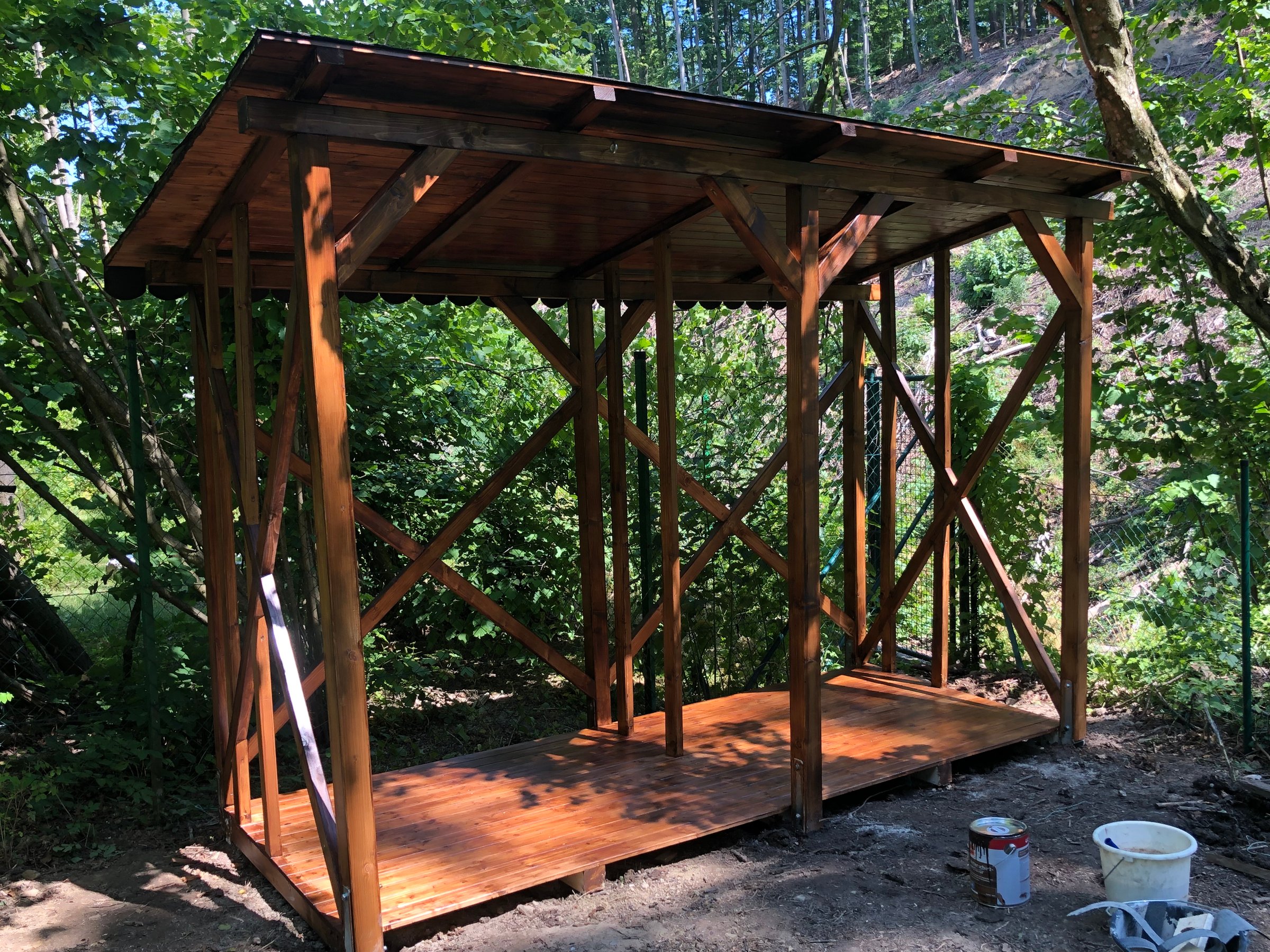Firewood Shed Construction Project