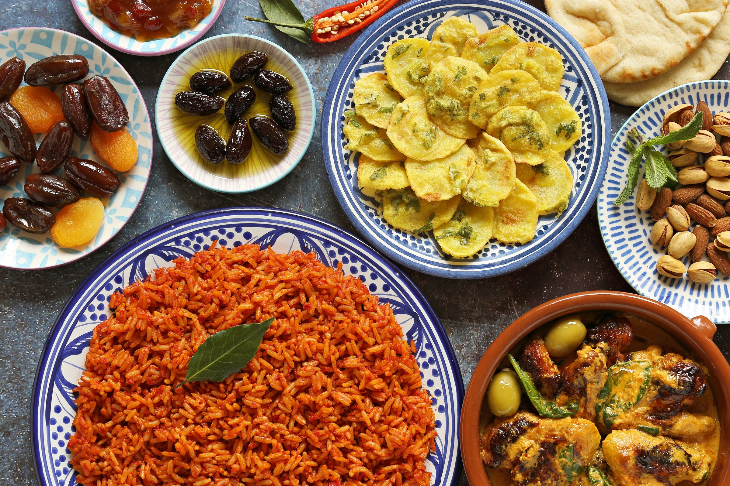 Jollof Rice. Traditional Nigerian spicy rice dish. National Jollof Rice day.