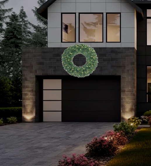 60 inch Christmas wreath mockup