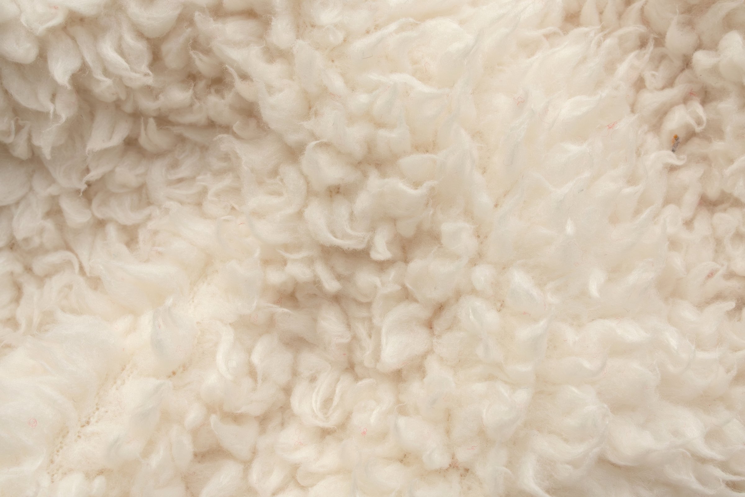 Wool rug texture close-up showing natural fibers that require professional cleaning in Atlanta