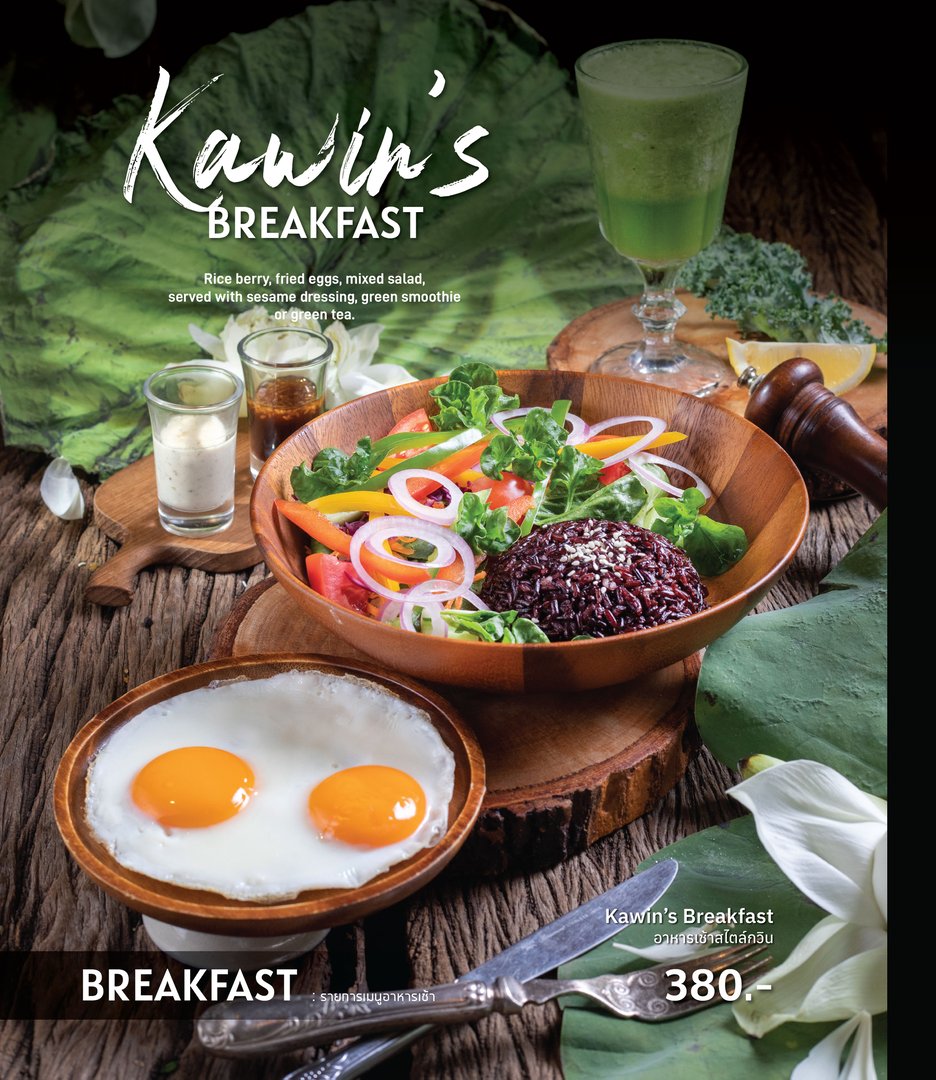 Thai breakfast menu - Rice porridge and traditional dishes
