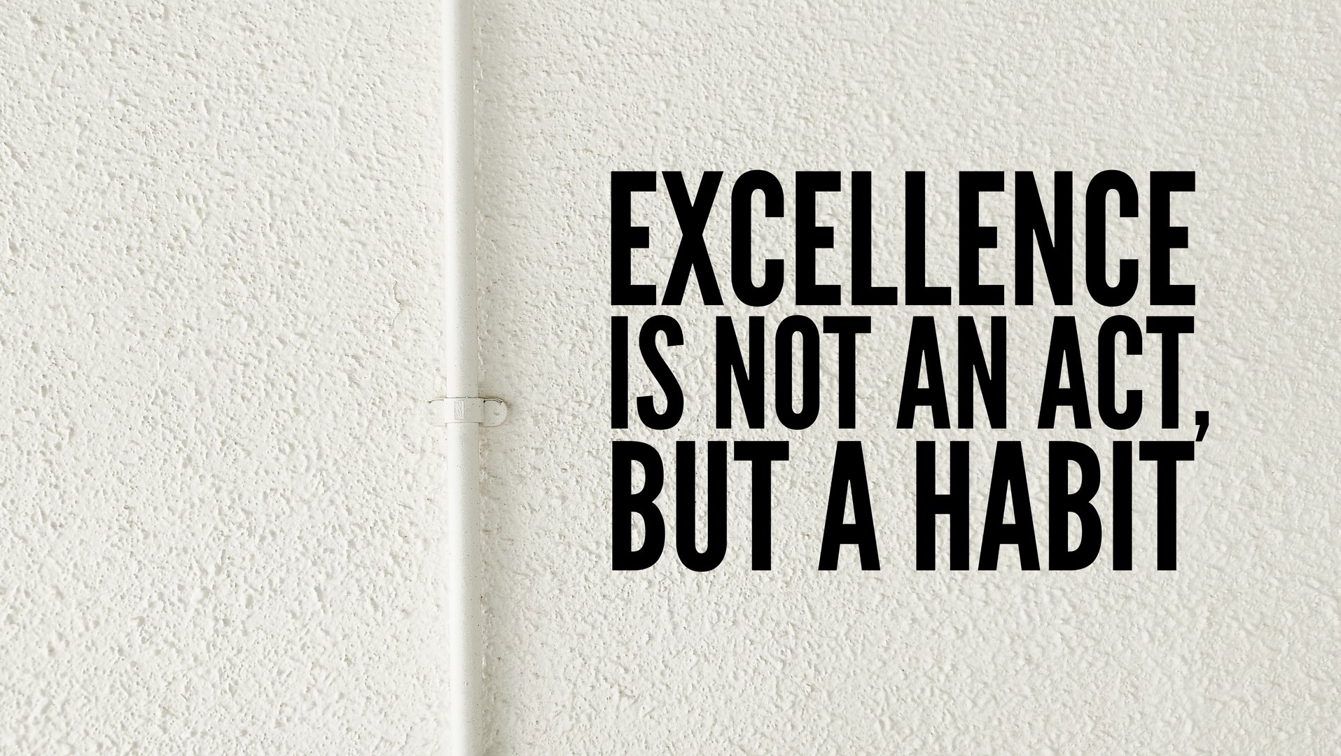 Excellence is not an act, but a habit