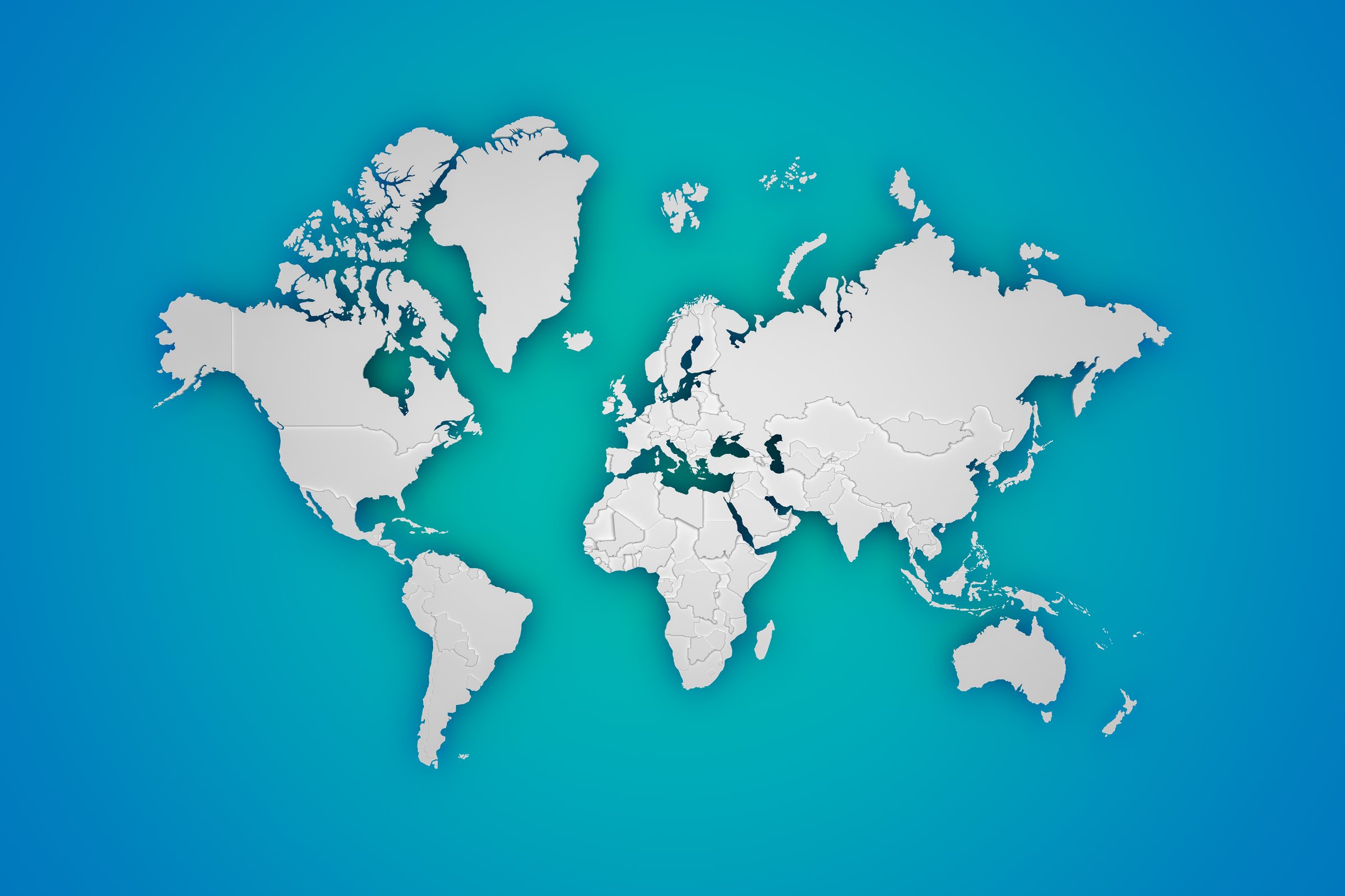 3D world map to use as a background for articles or background images.