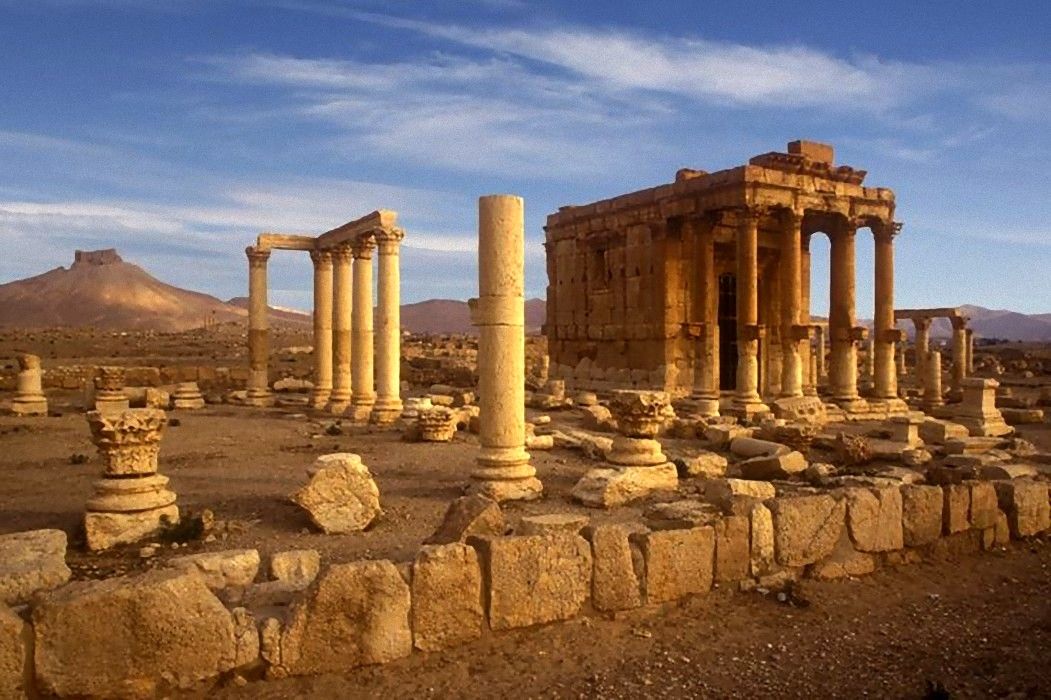 Ancient Palmyra ruins in the Syrian desert