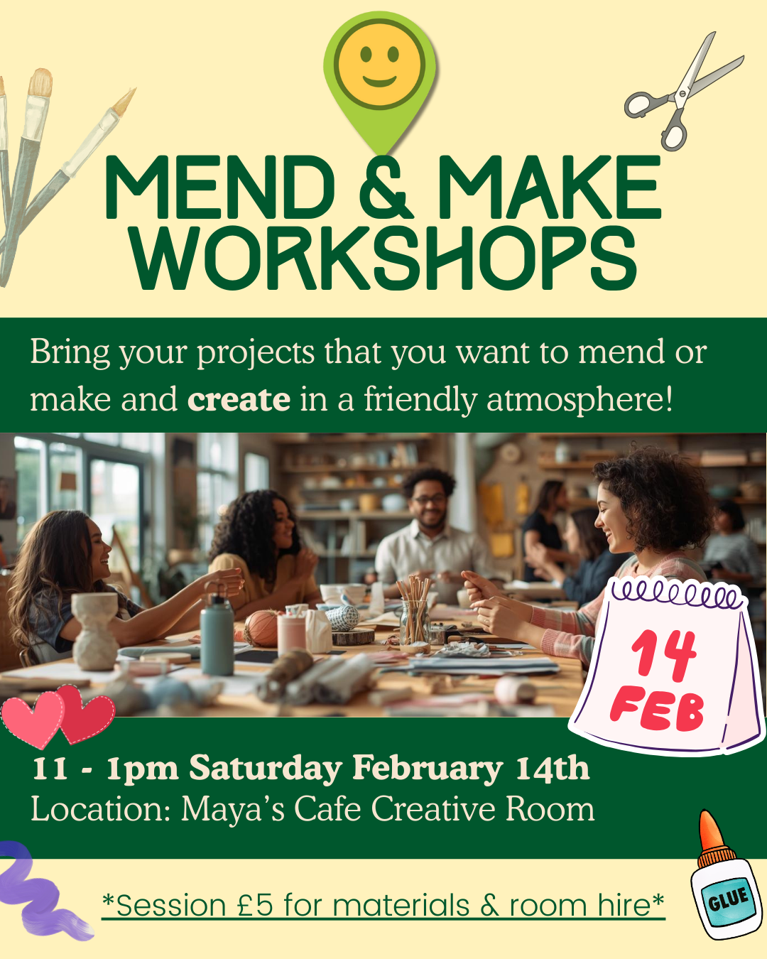 Mend and Make Workshops poster