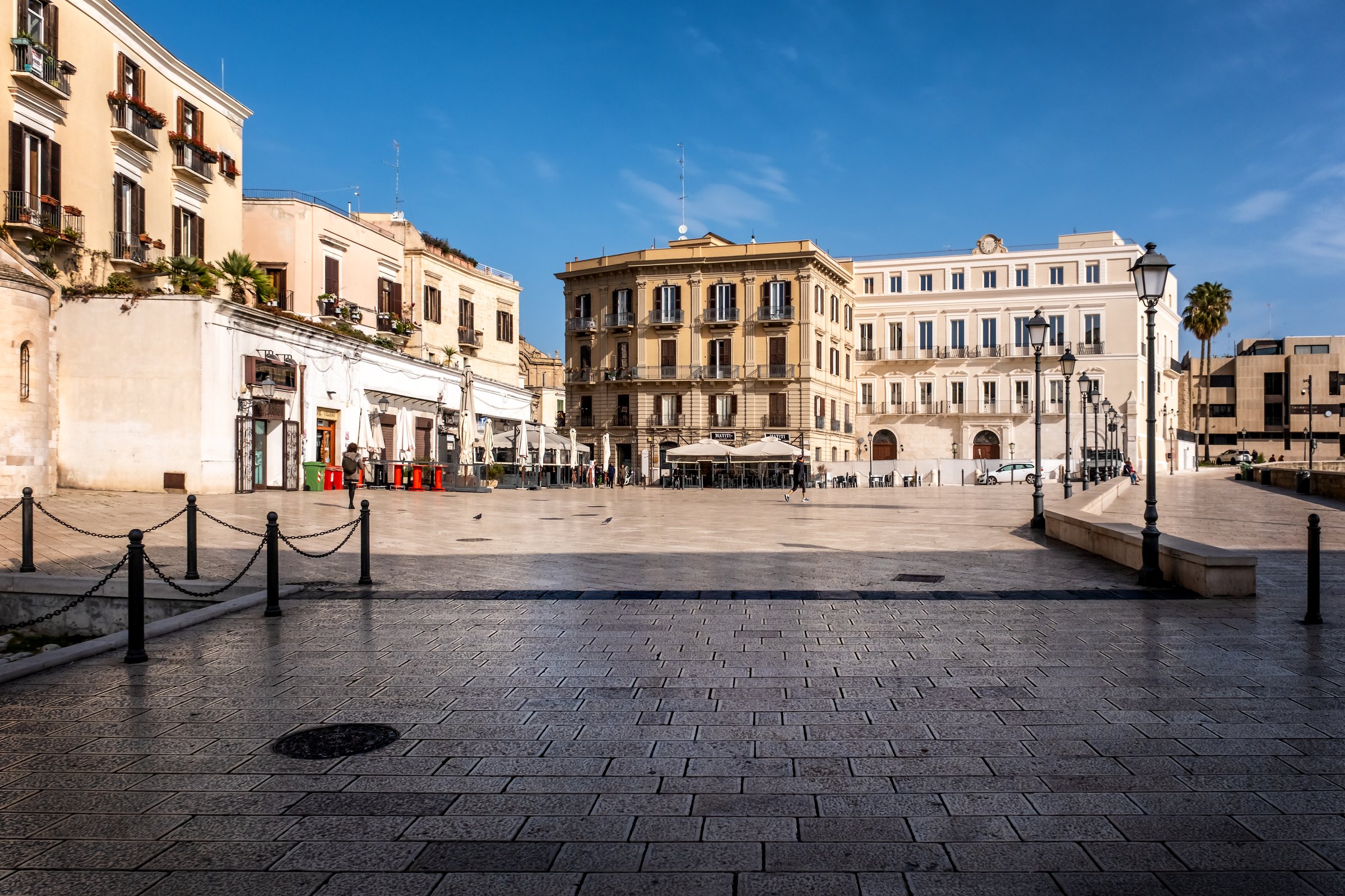 Bari, Italy - March 7, 2025: Piazza del Ferrarese. Bari. Apulia or Puglia. Italy. picturesque corner in the old town.
