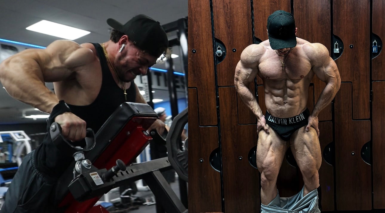 Professional bodybuilder training