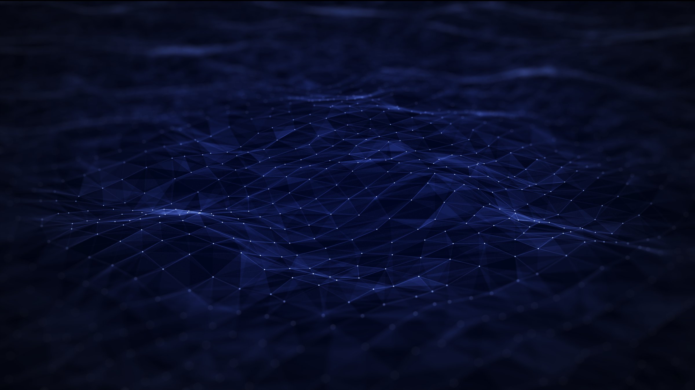 Polygon abstract background concept of dots and lines connected. with a dark background.