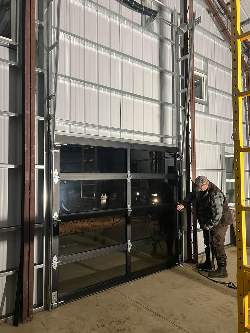 Commercial garage door installation