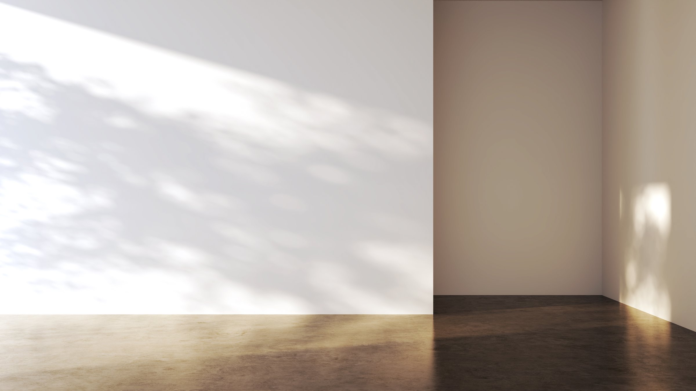 Large luxury modern bright interiors Living room mockup illustration 3D rendering image