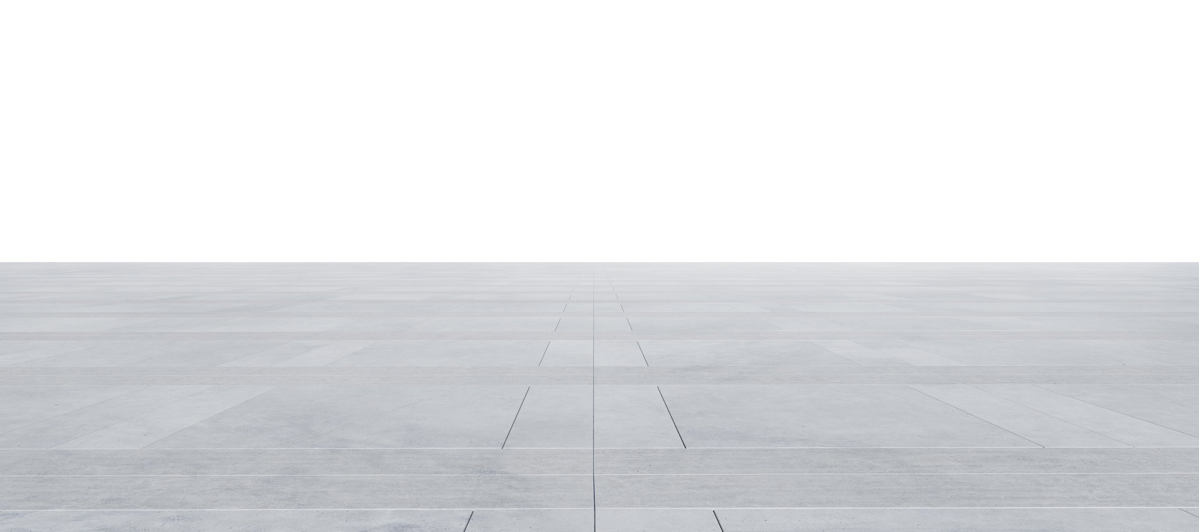 Concrete floor extending towards white background provides ideal setting for minimalist design or product showcase. 3d rendering