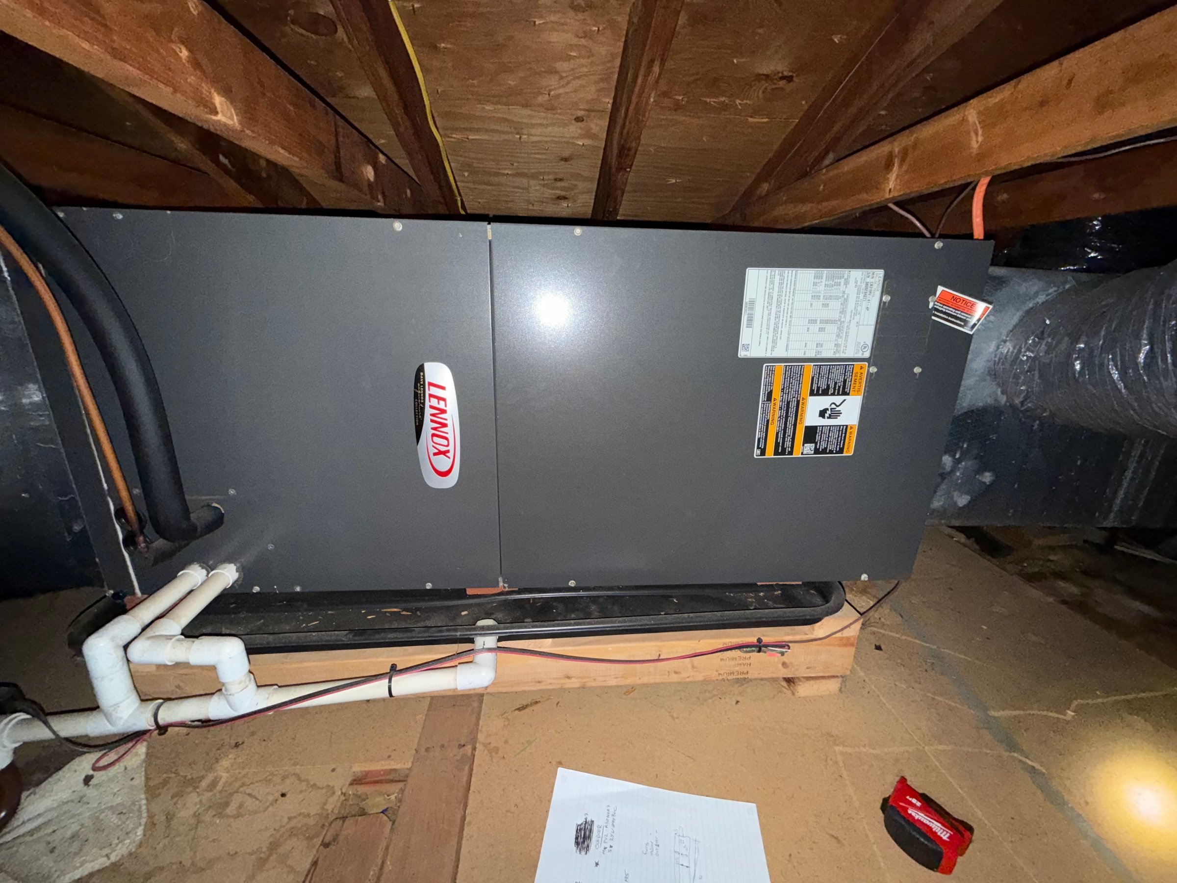 Lennox AC and Air Handler before replacement