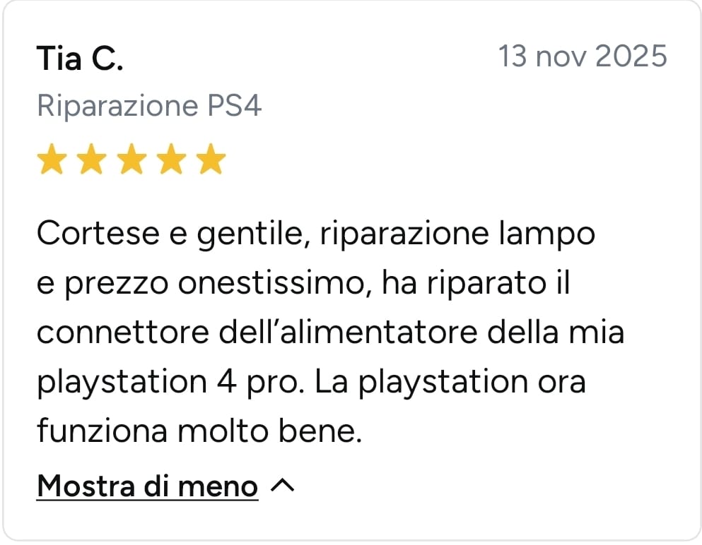 Recensione cliente