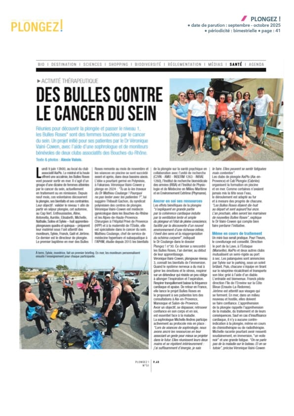 Article Plongez! Magazine