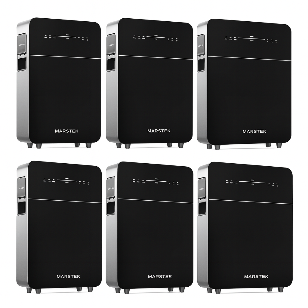 Marstek V3 thuisbatterij 6 units pakket - Black Friday buurtactie 2025 Nederland België - 5.12 kWh opslagcapaciteit plug and play installatie