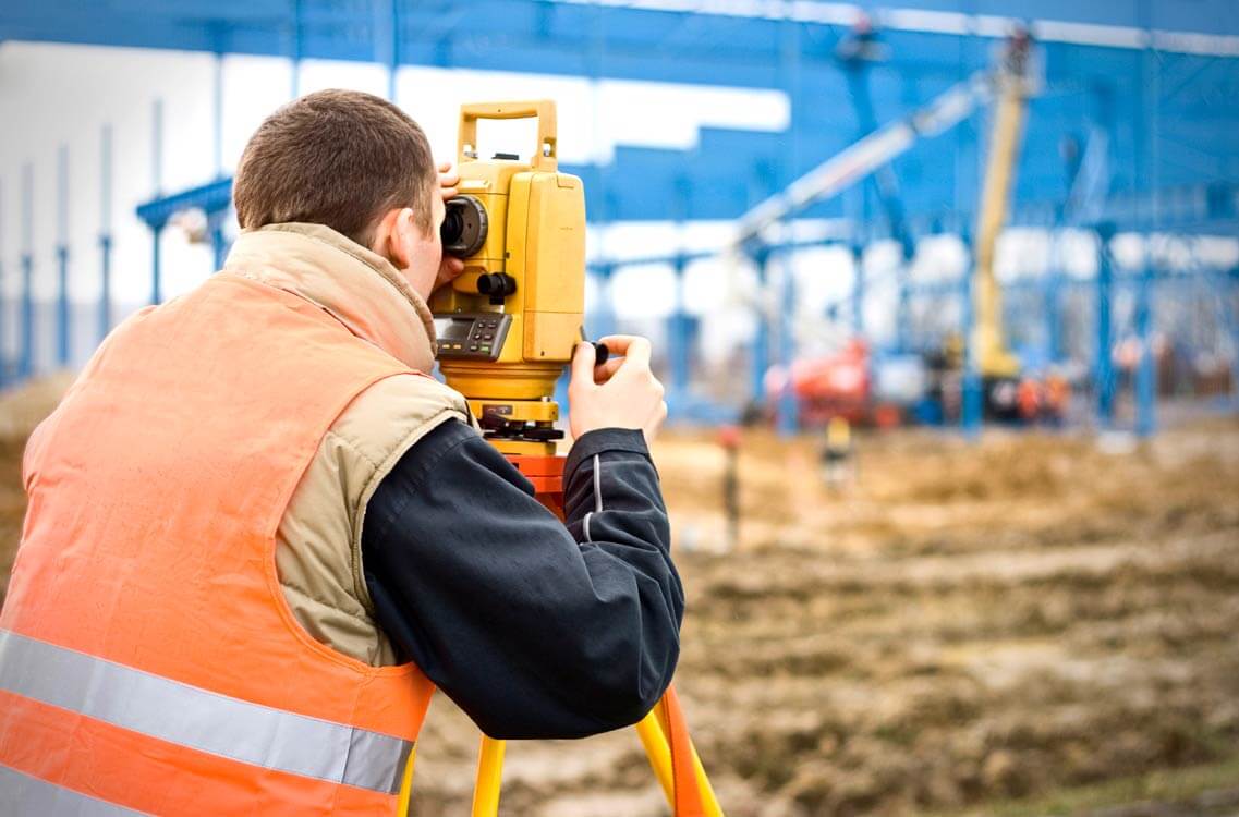 Surveying equipment in the field