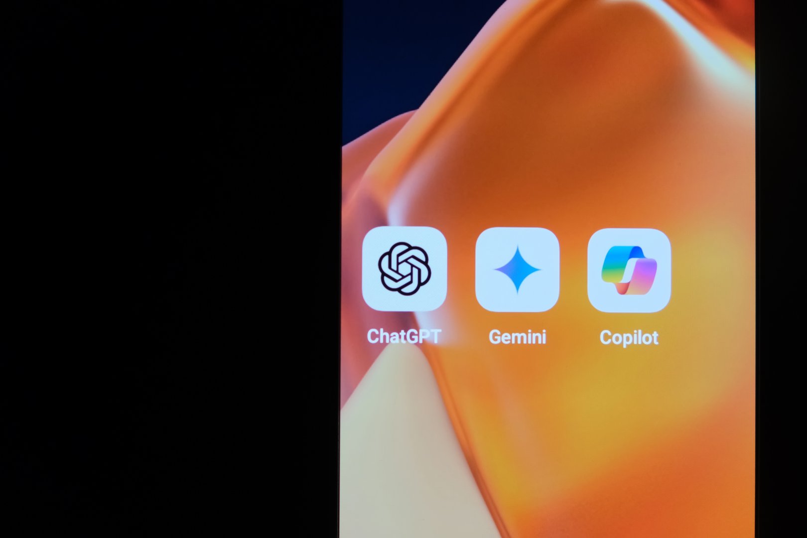 Google Gemini OpenAI ChatGPT Microsoft Copilot app icons