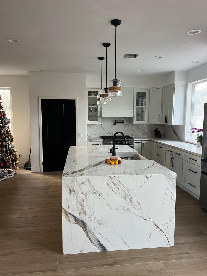 Completed home remodeling project