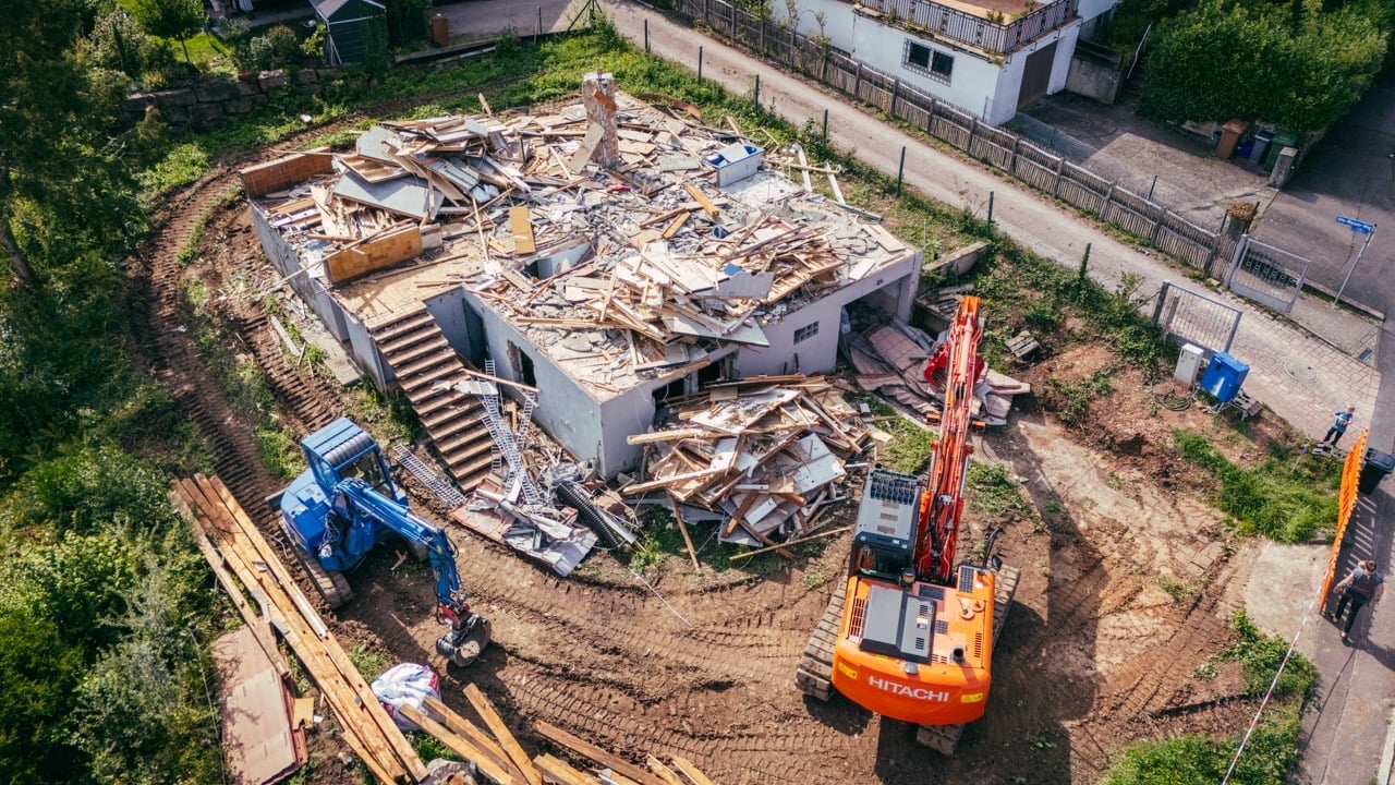 Bagger bei der Arbeit