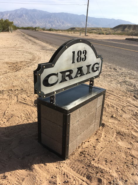 Commercial signage detail view