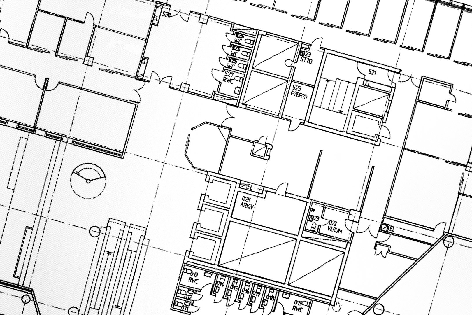 Architectural background. Part of architectural project, architectural plan of a office
