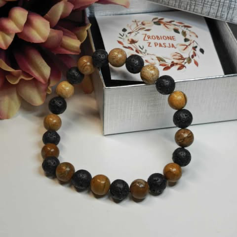 Bransoletki męskie na gumce