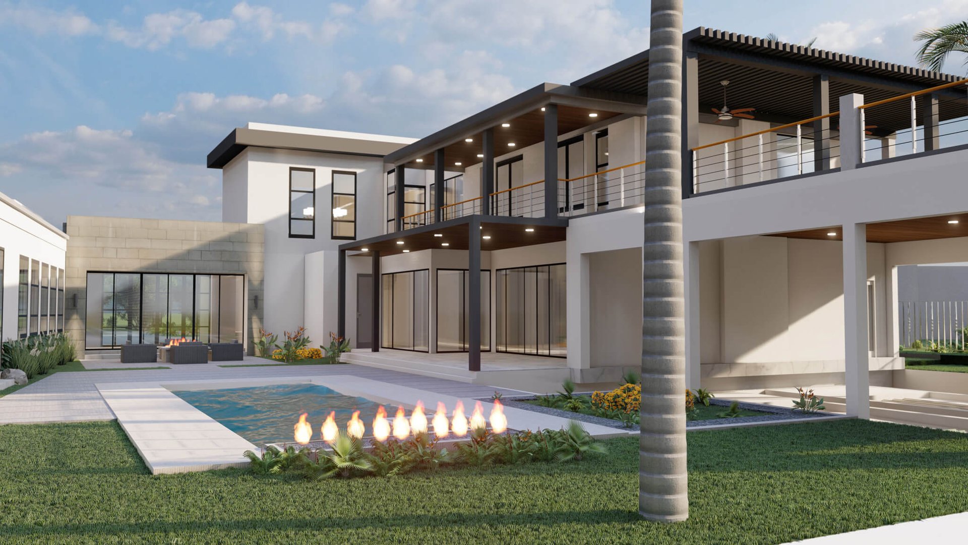 Residential home exterior view