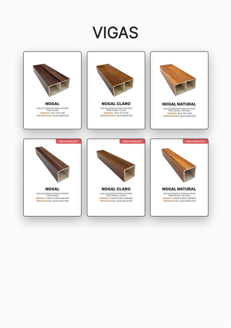 Vigas - Vigas decorativas estructurales