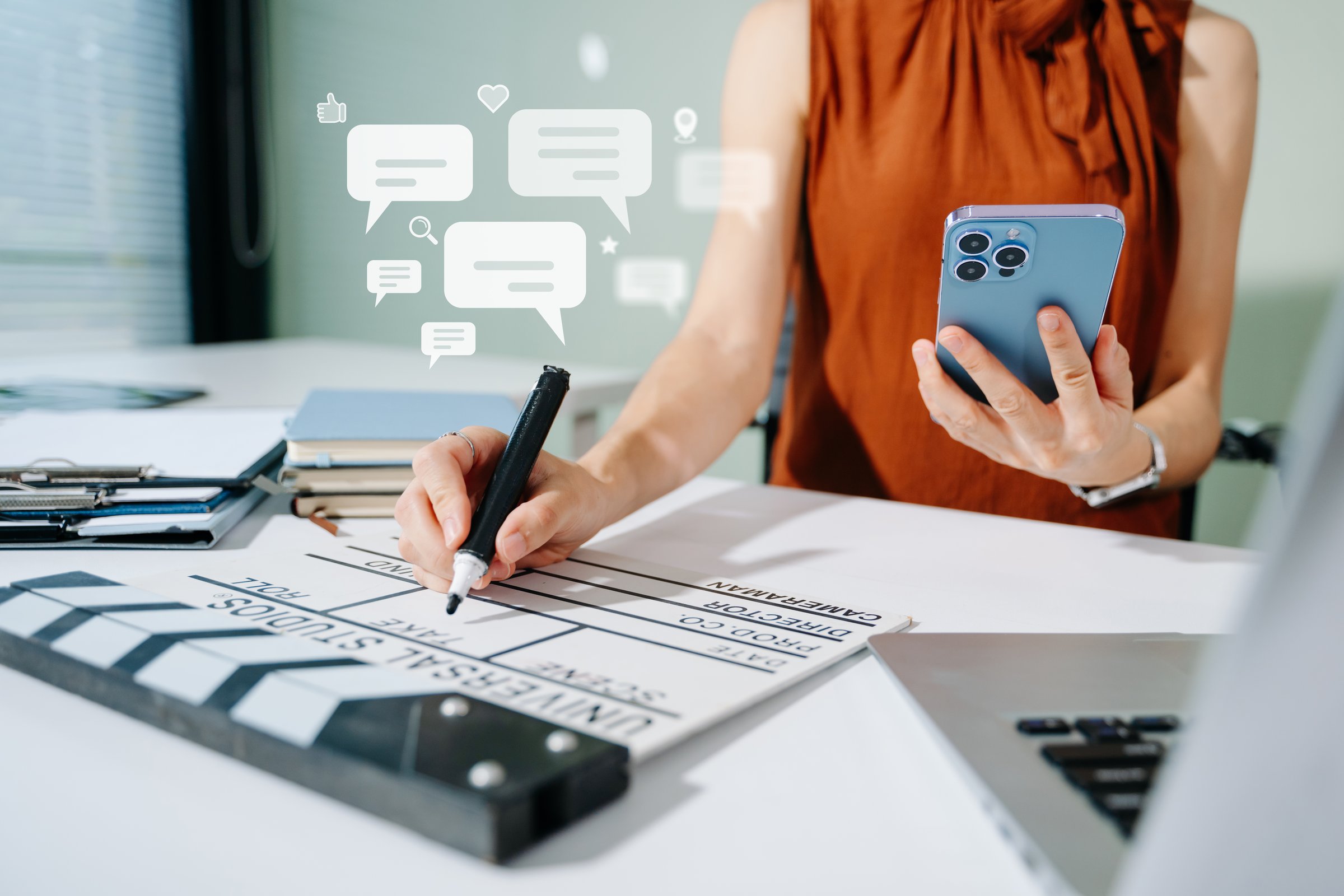 Social media planning concept