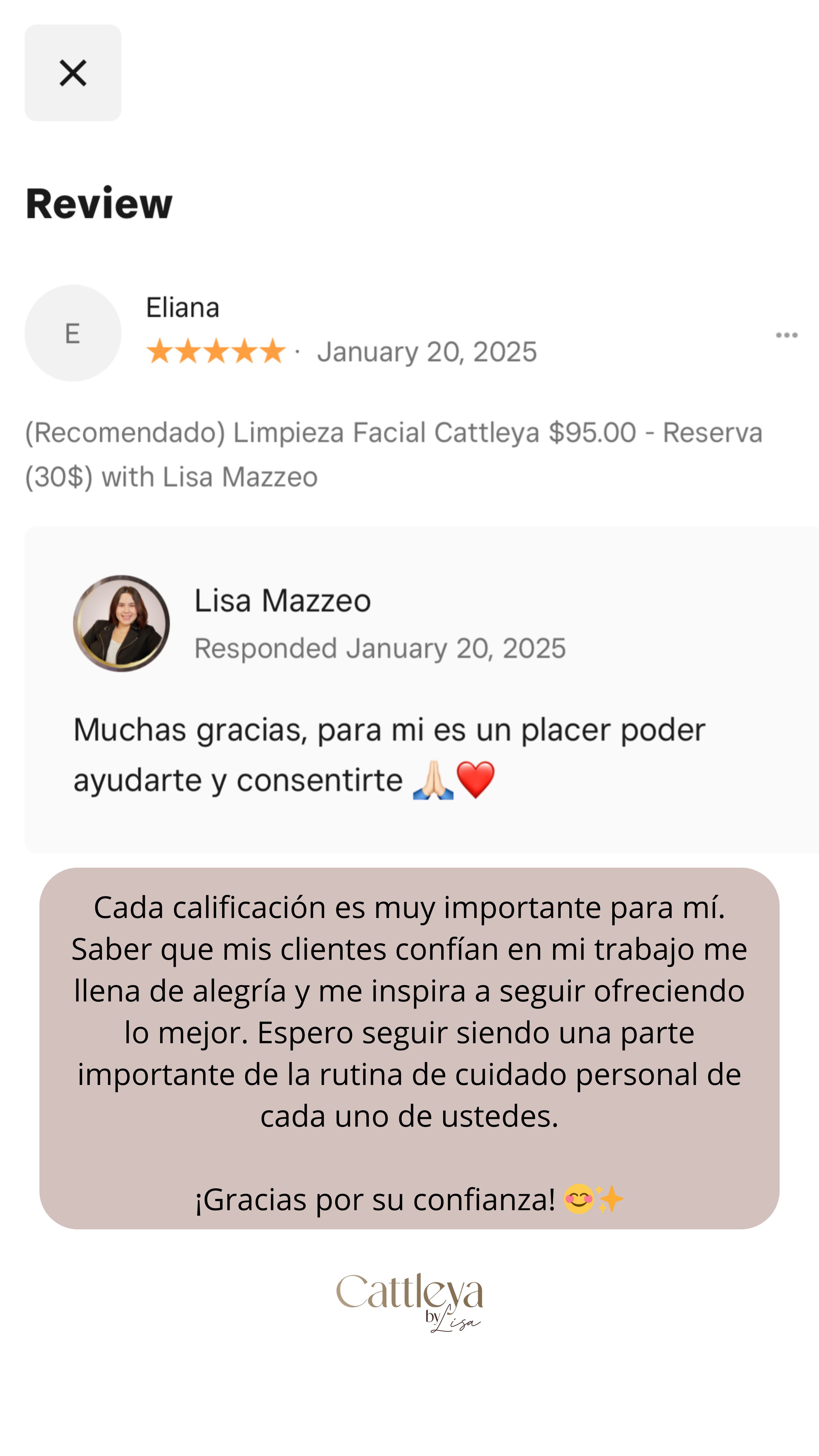 Testimonio real de cliente