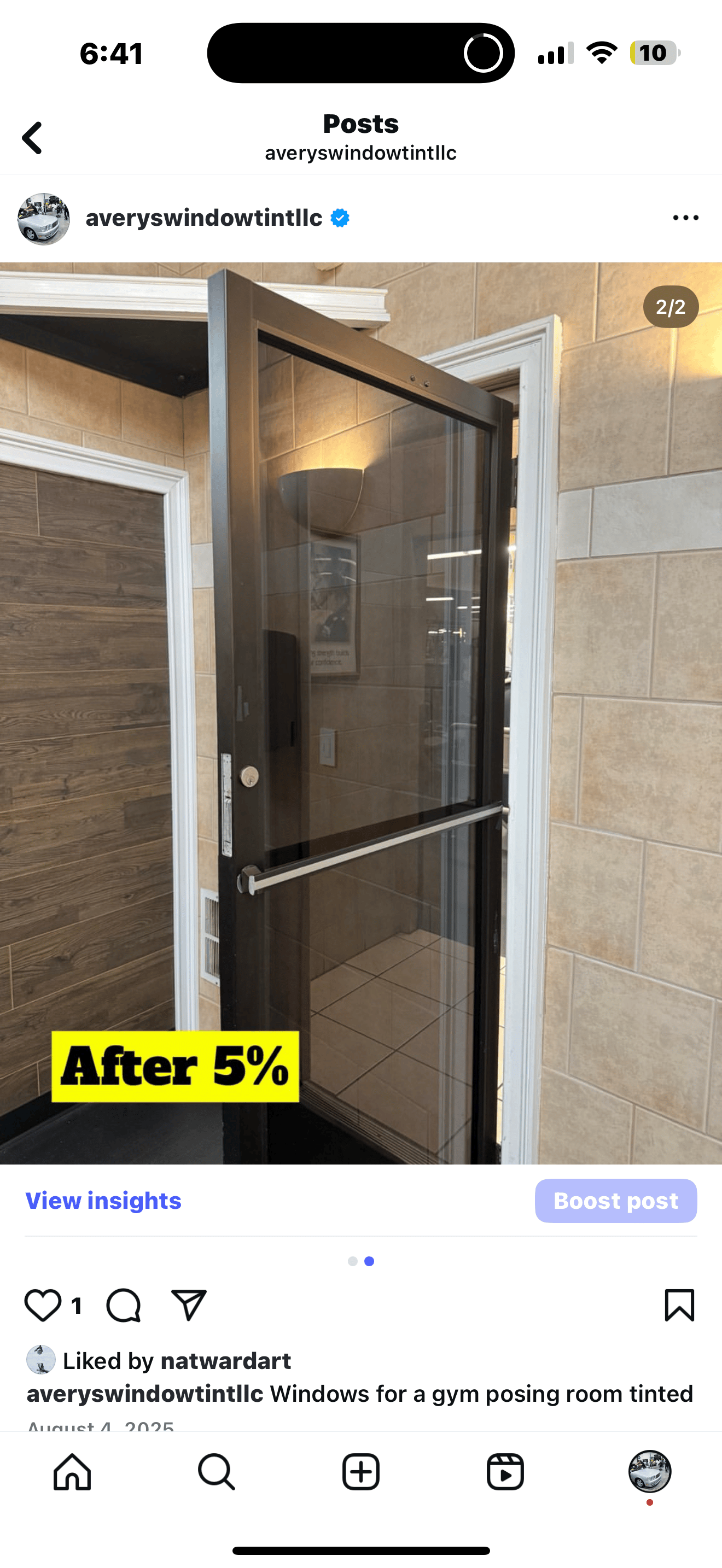 Window tint installation project