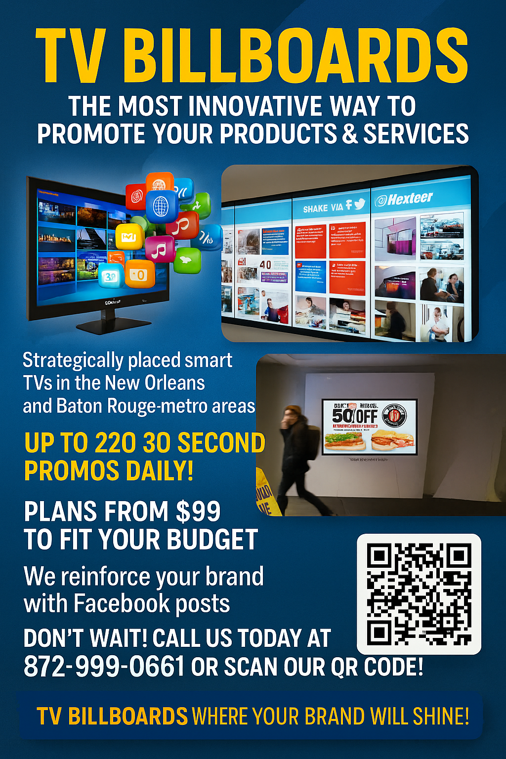 TV Billboard flyer in English