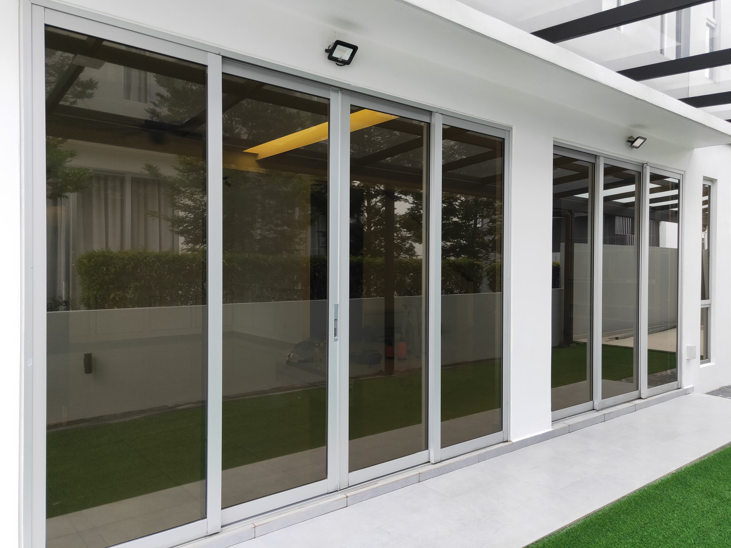 Modern Residential Glass Window Installation